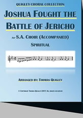 Joshua Fought the Battle of Jericho SA choral sheet music cover